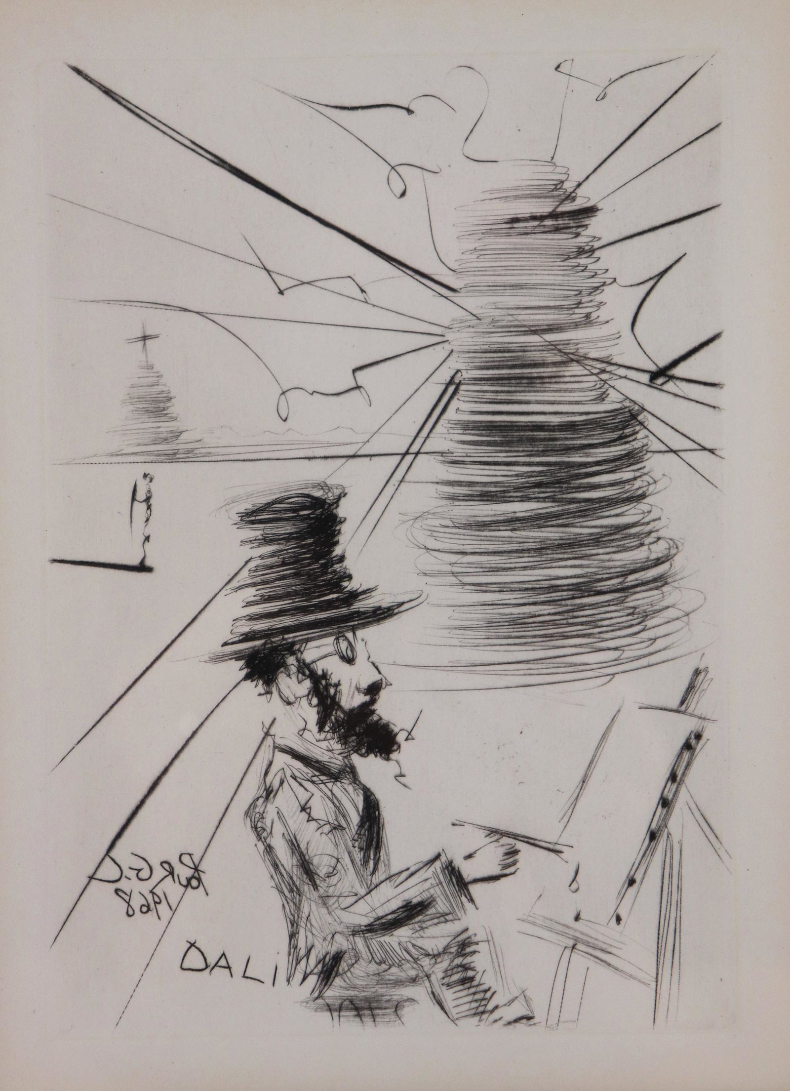 SALVADOR DALI TOULOUSE LAUTREC SURREALISM ETCHING (1 of 2)
