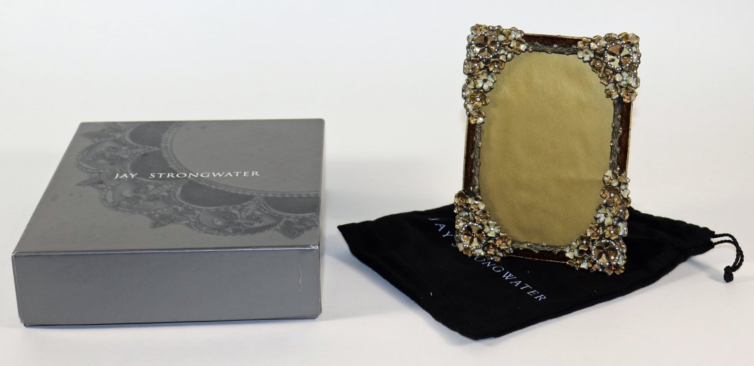 JAY STRONGWATER ENAMEL PICTURE FRAME W/ BOX (1 of 3)