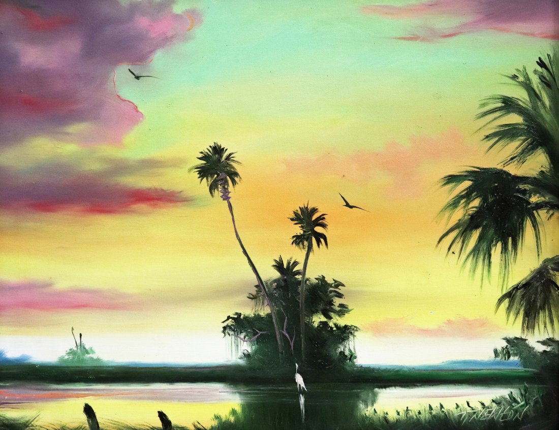 TRACY NEWTON FLORIDA SUNSET PAINTING (1 of 4)