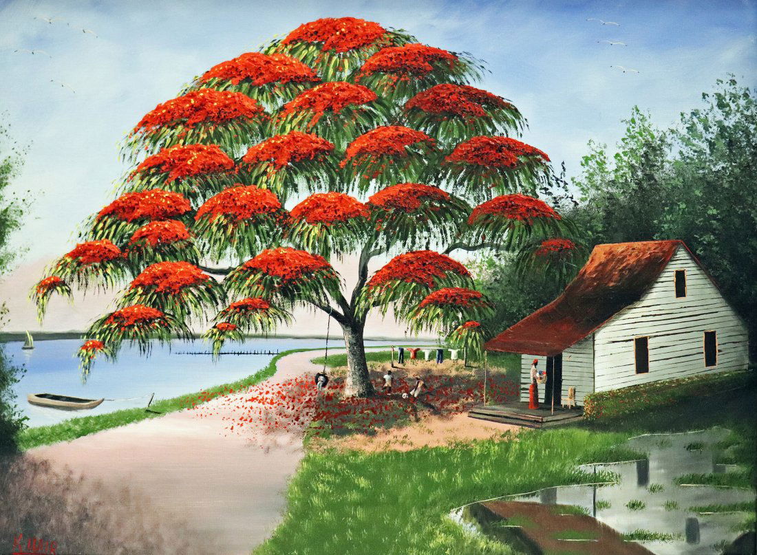 KELVIN HAIR POINCIANA HOUSE FLORIDA PAINTING (1 of 6)