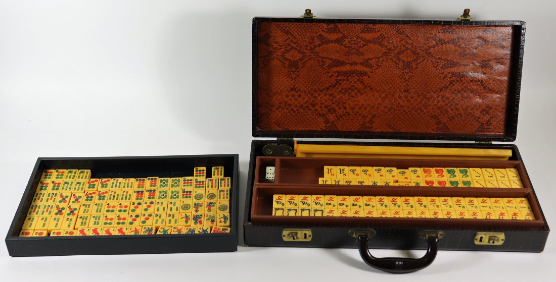 VINTAGE MAHJONG SET WITH (157) TILES (1 of 4)