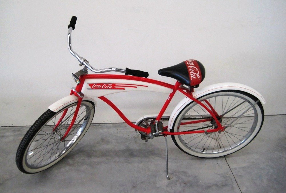Huffy Coca Cola Promotional Bike: c1980's. Only Available to Dealers. Some Scratches/Wear To Seat.