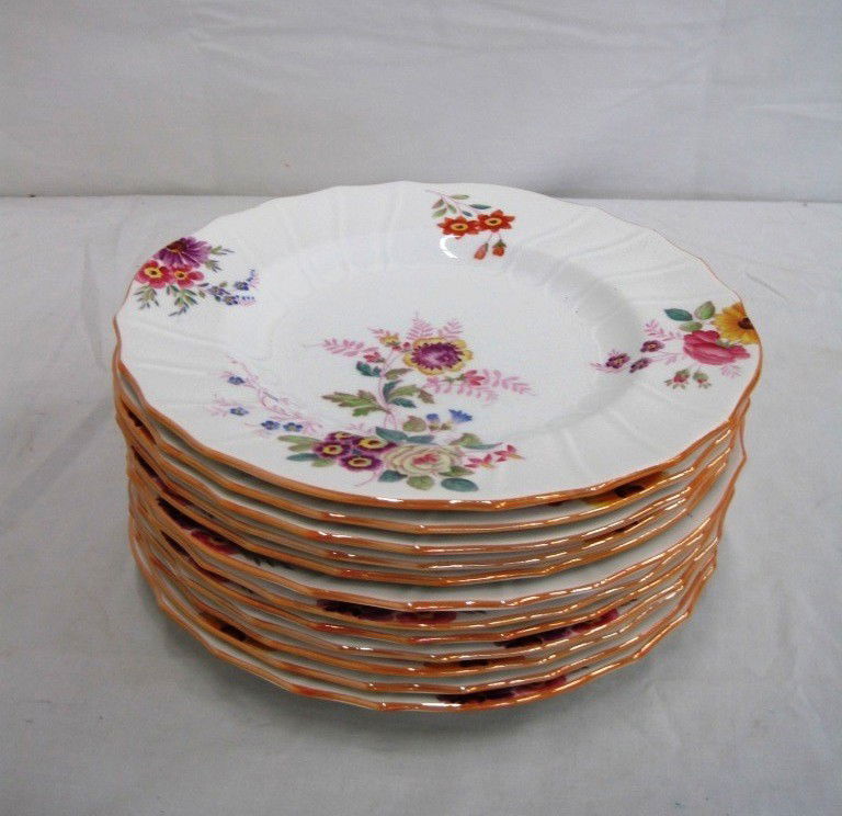 (12) Tiffany & Co. Spode Plates: 9" Marked Spode Copelands China England Tiffay & Co. New York