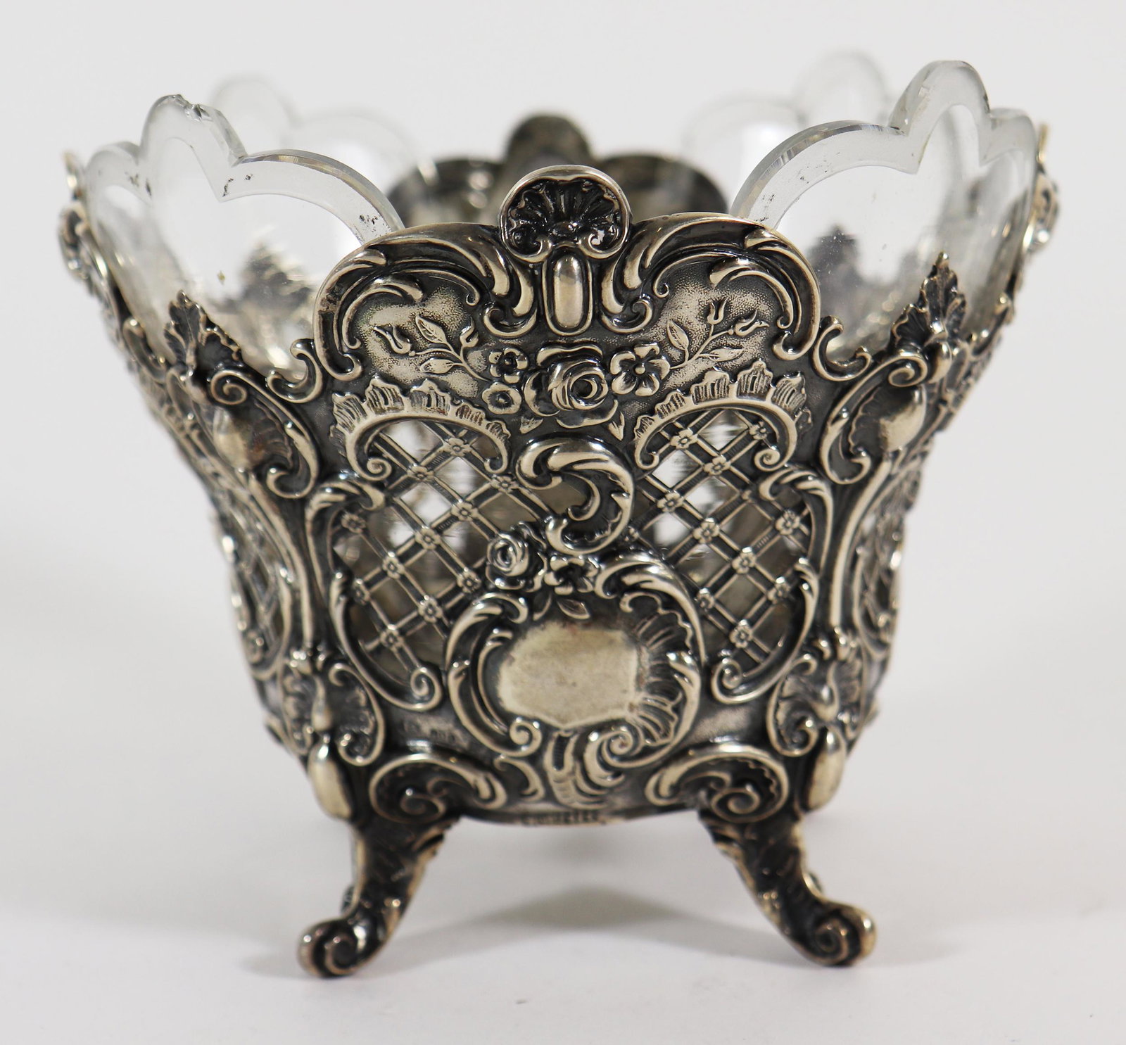 GERMAN 800 SILVER & GLASS BOWL (1 of 5)