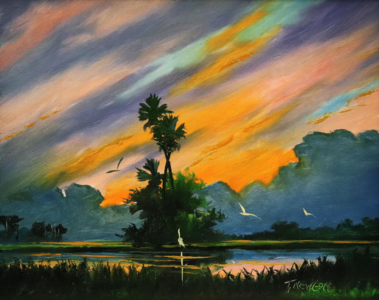 TRACY NEWTON FLORIDA SUNSET PAINTING (1 of 4)