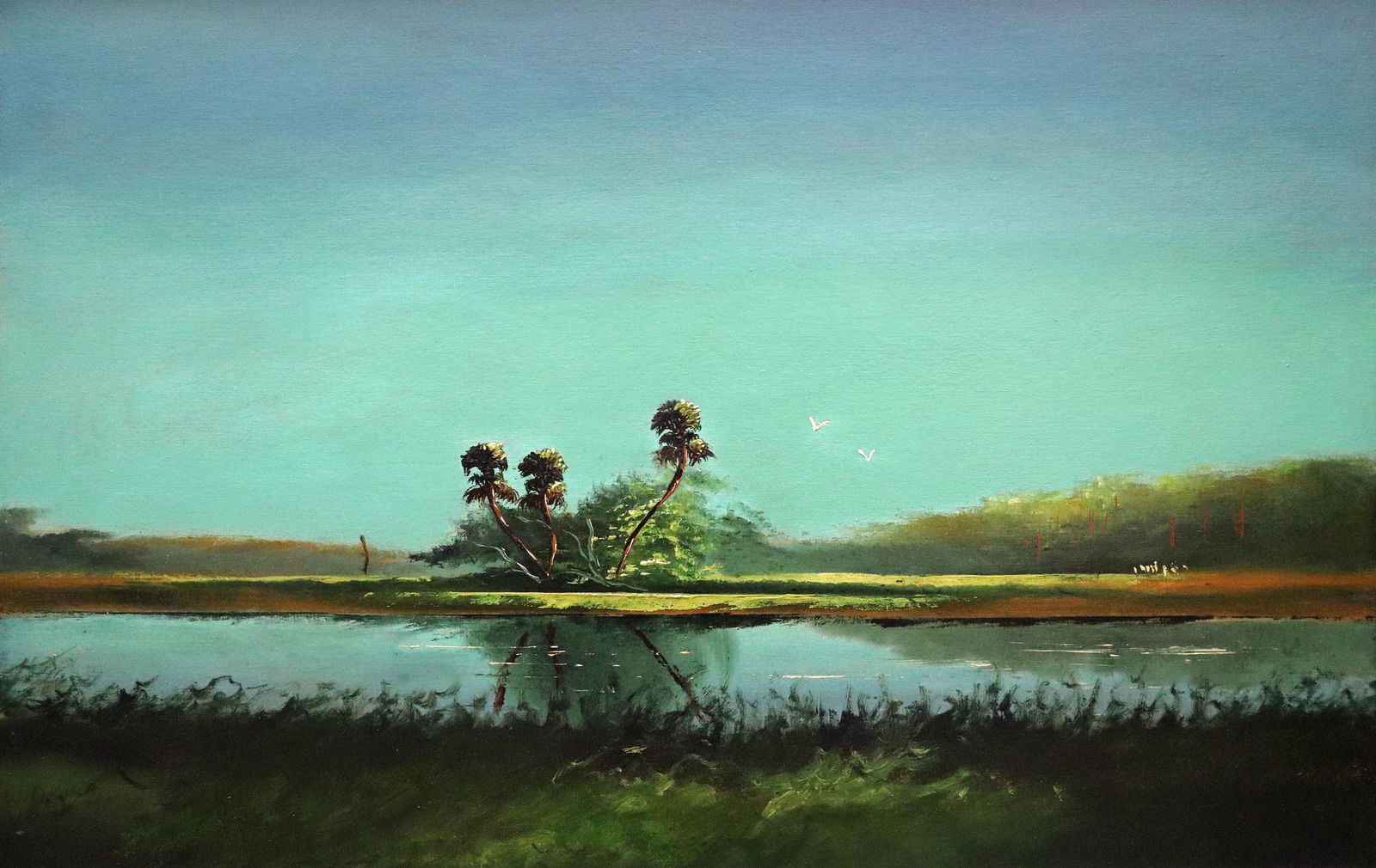 WILLIE DANIELS BACKWATER PALMS HIGHWAYMEN PAINTING (1 of 6)