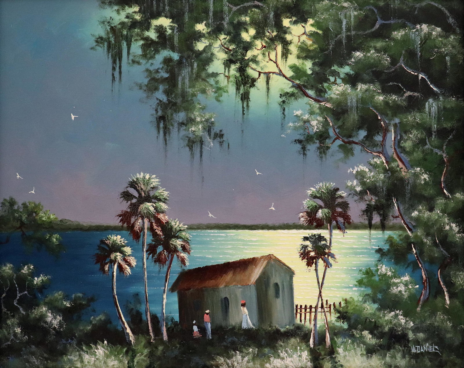 WILLIE DANIELS RIVER HOUSE HIGHWAYMEN PAINTING (1 of 5)