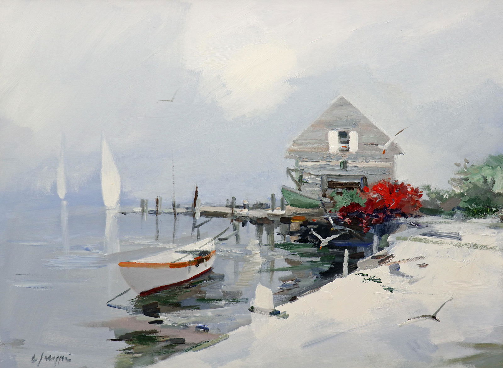 CHARLES C. GRUPPE ROWBOAT & HOUSE PAINTING (1 of 5)