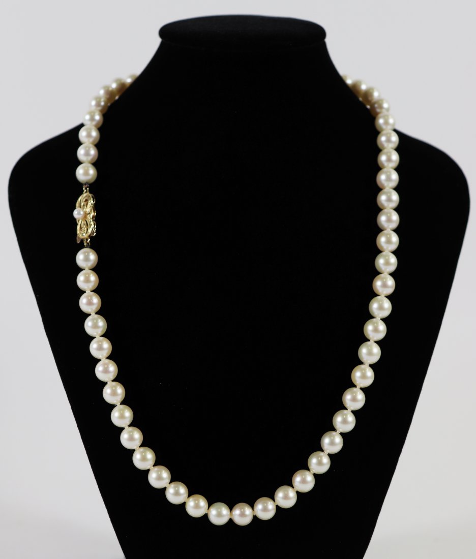 Mikimoto tin cup necklace top
