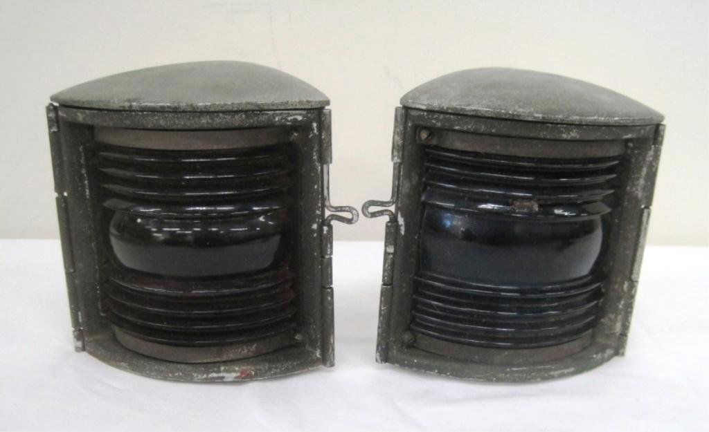 417 2 ANTIQUE BOAT RUNNING LIGHTS Mar 31, 2012 Vero Beach Auction in FL