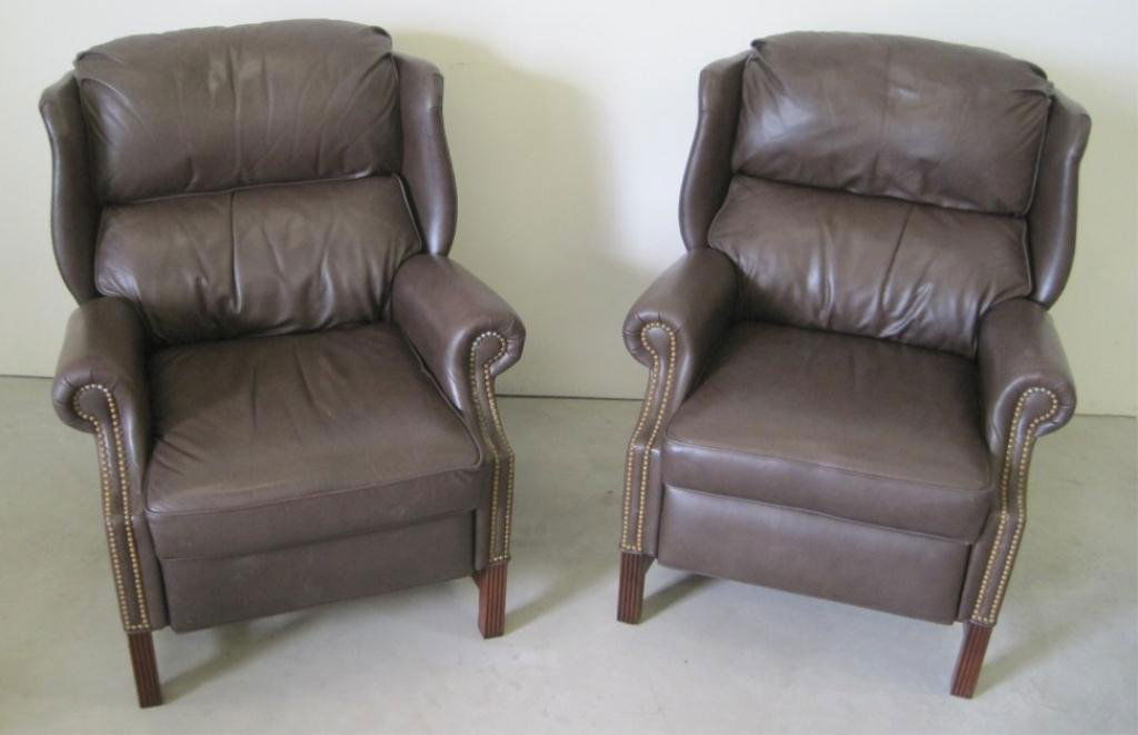 (2) THOMASVILLE LEATHER RECLINERS