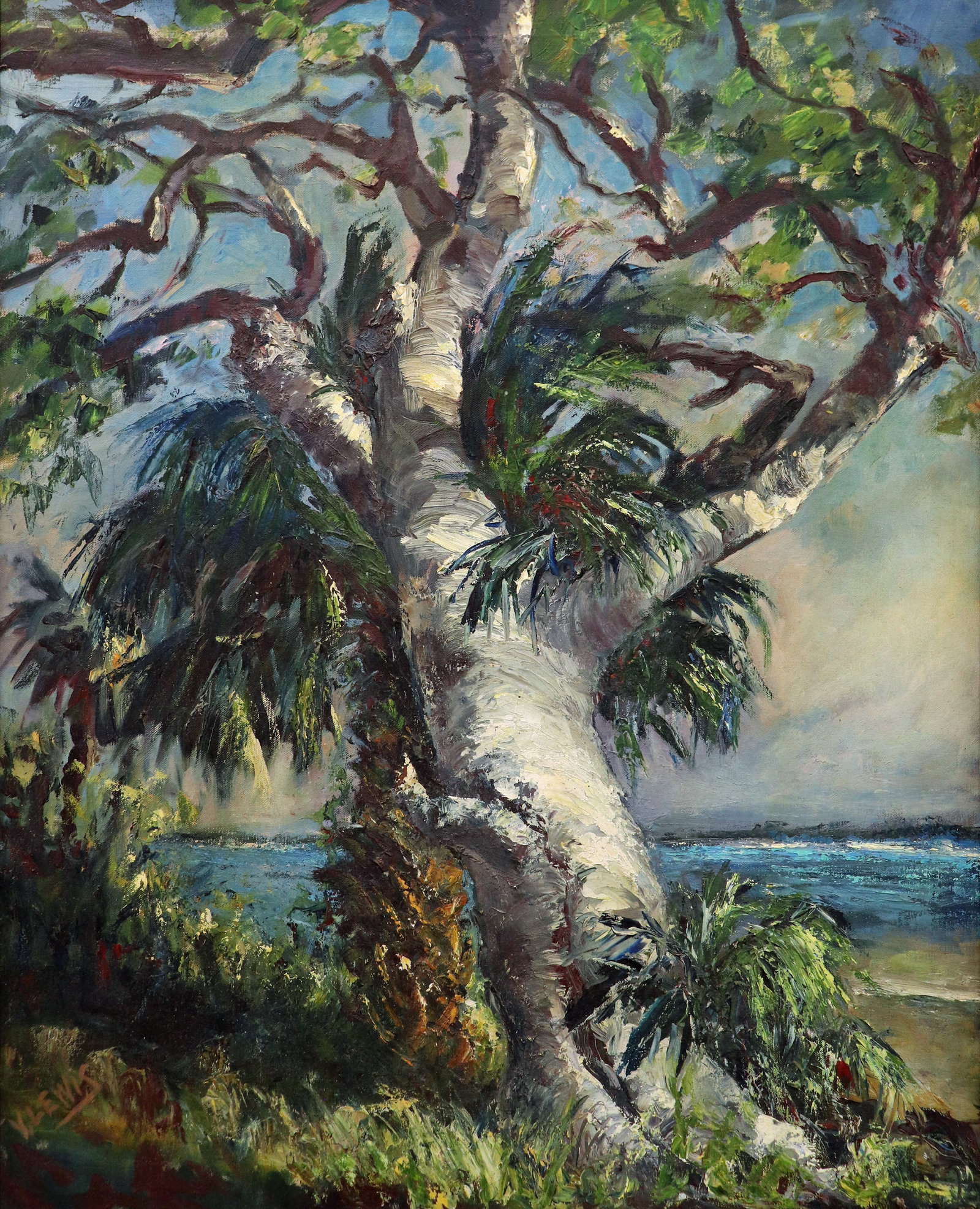 VIVIAN LEWIS FLORIDA TREES PAINTING (1 of 7)