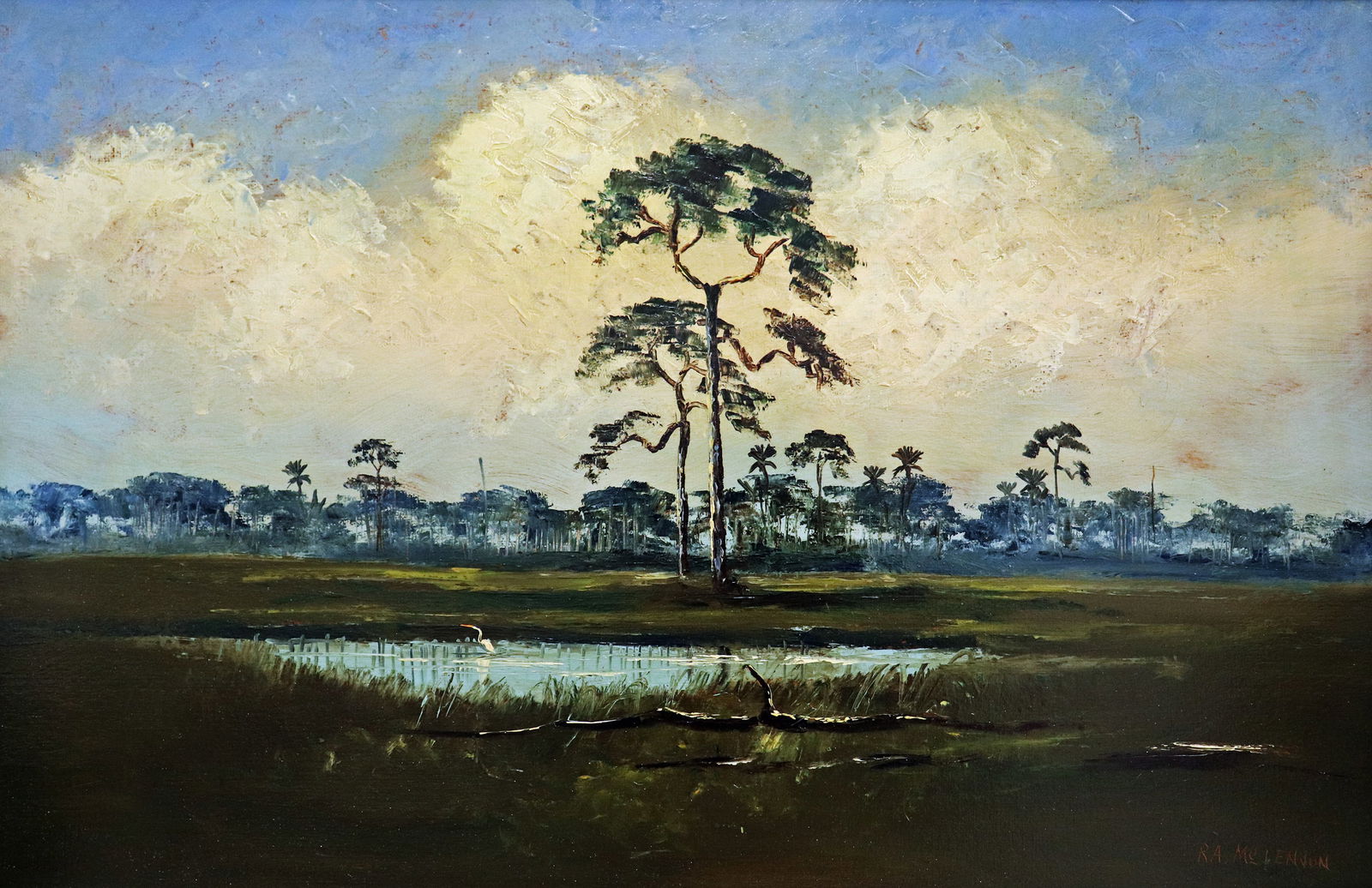 ROY MCLENDON CLOUDY PINES HIGWAYMEN PAINTING (1 of 5)