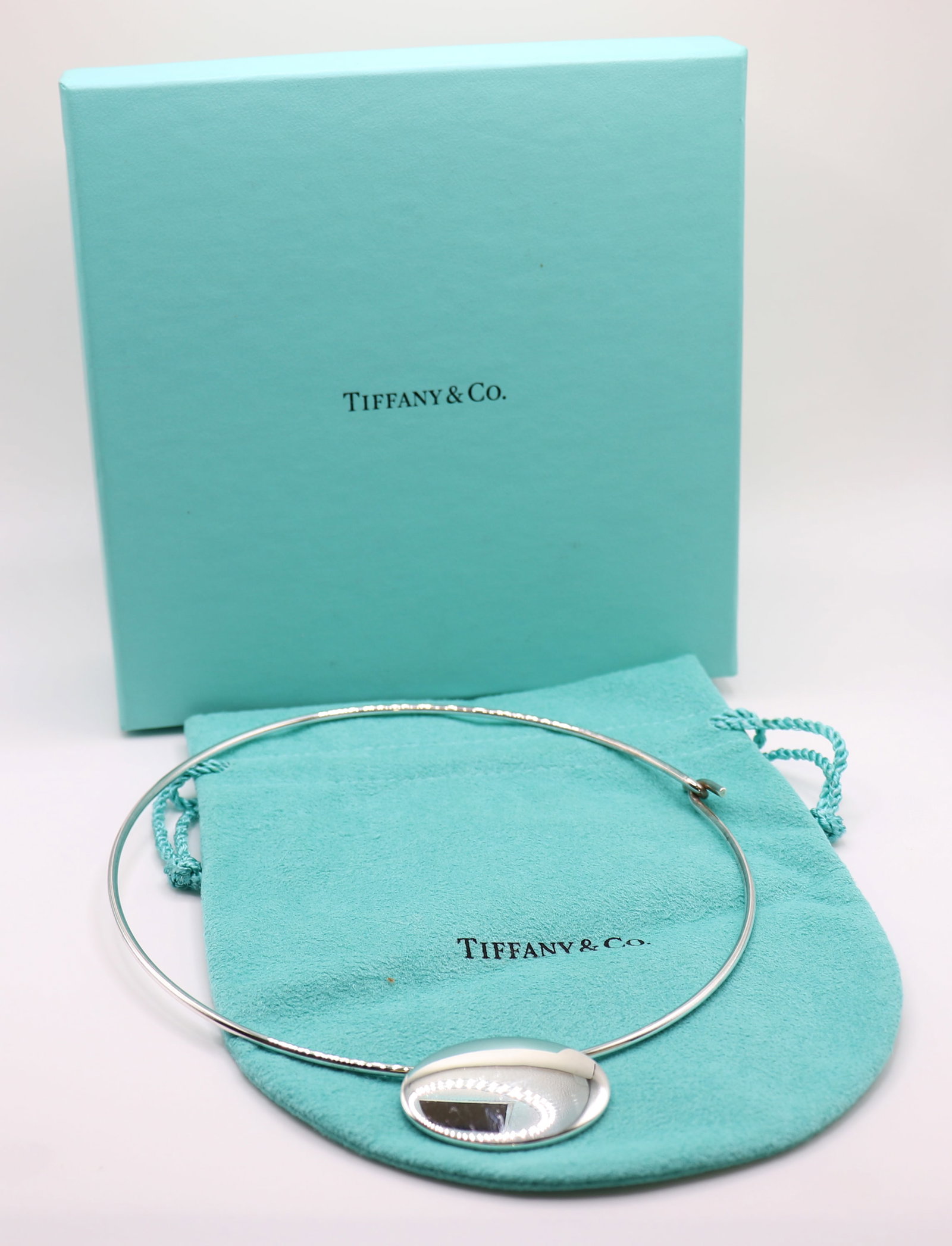 TIFFANY & CO. STERLING OVAL WIRE NECKLACE (1 of 4)