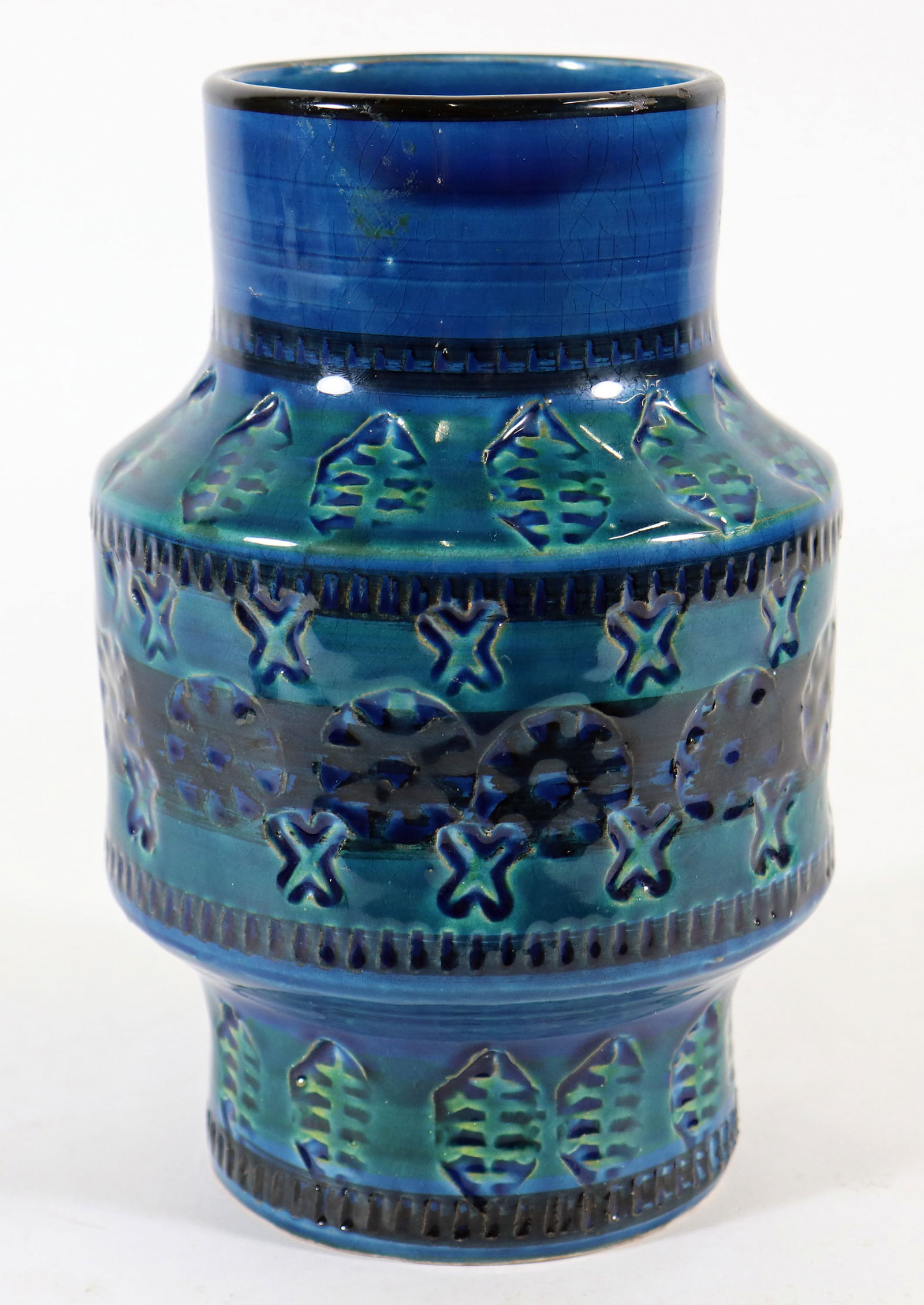 ALDO LONDI RIMINI BLUE MCM ITALY VASE (1 of 3)