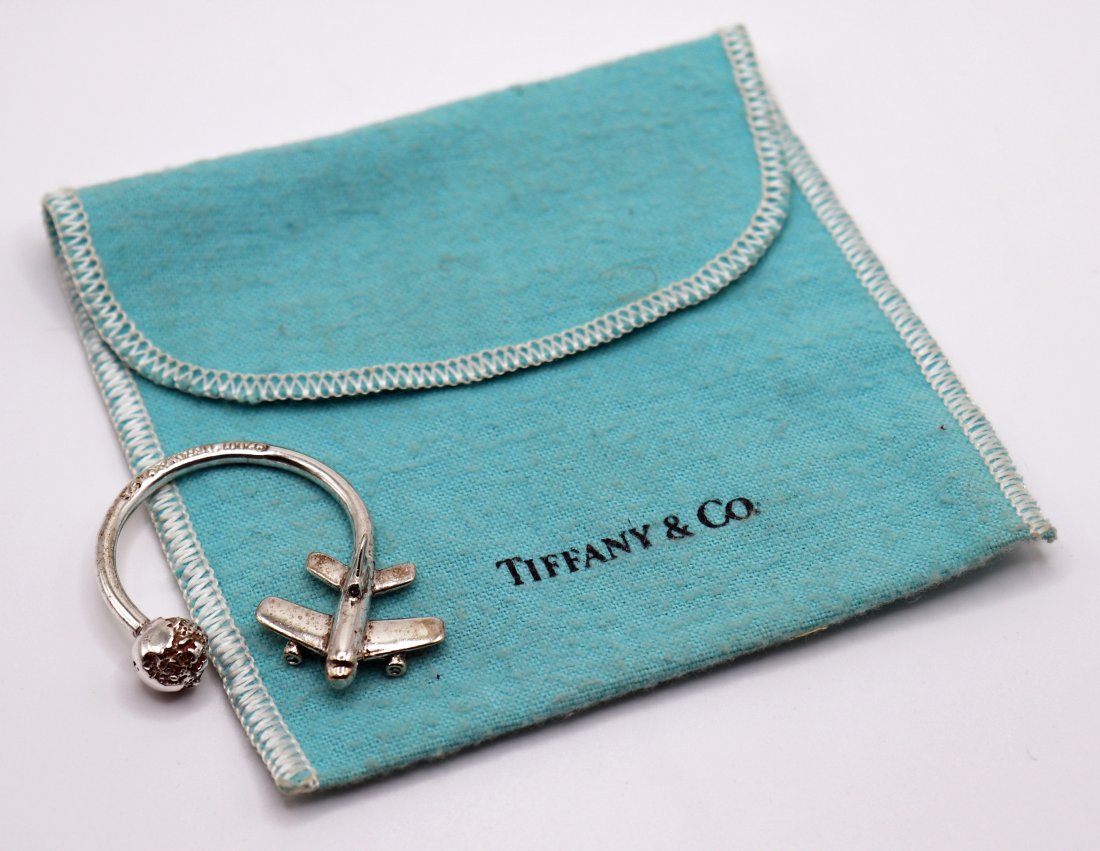 TIFFANY & CO. STERLING AIRPLANE KEY RING (1 of 3)
