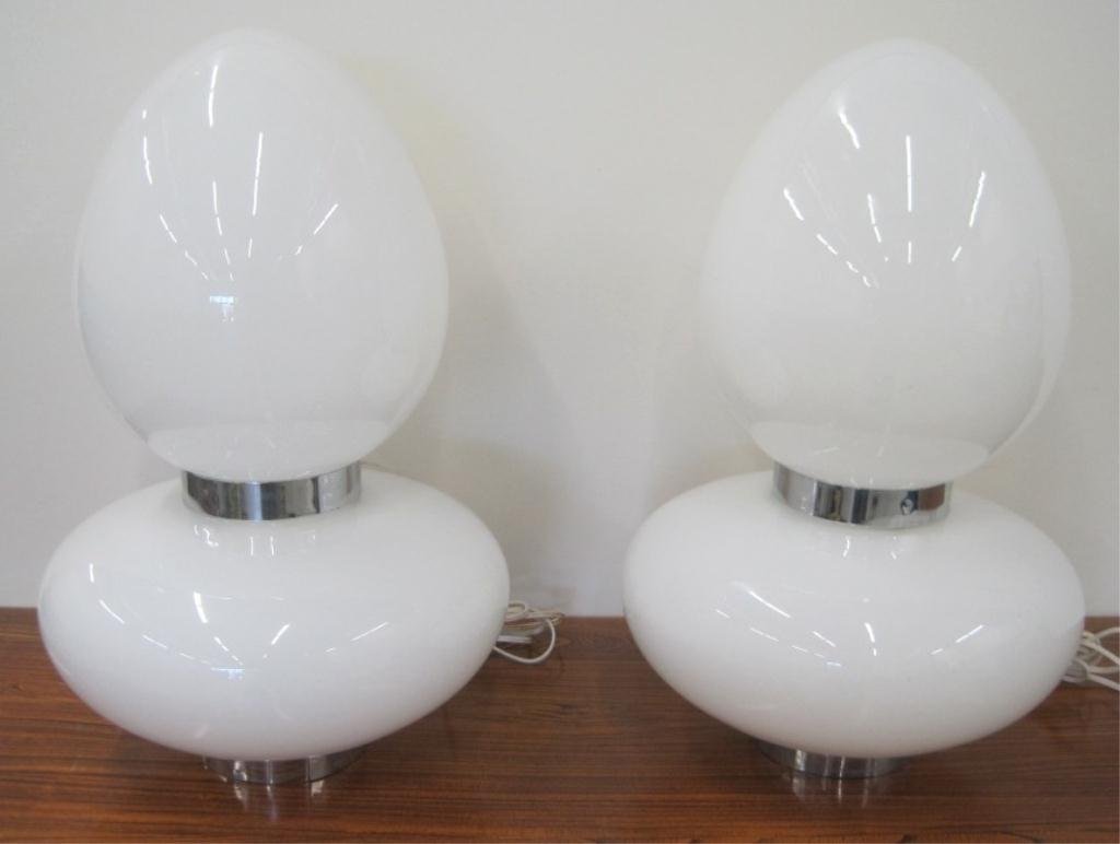 PAIR DESIGN LINE * MID CENTURY MODERN LAMPS *: 26" Tall 13" Wide. Rare pair of mid century modern lamps made by Design Line in El Segundo California. The top lights, the bottom lights or both the top and bottom light at the same time.