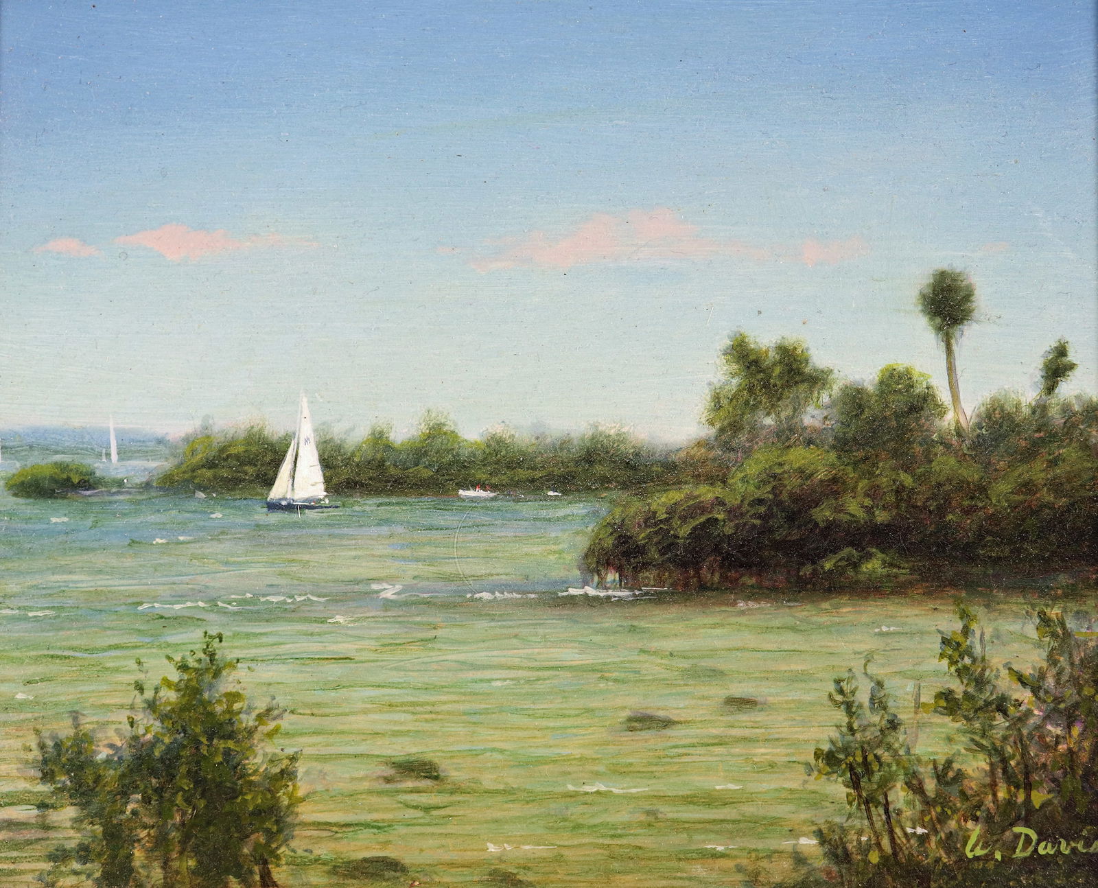 WILLIAM R. DAVIS "INDIAN RIVER SKETCH" PAINTING (1 of 5)