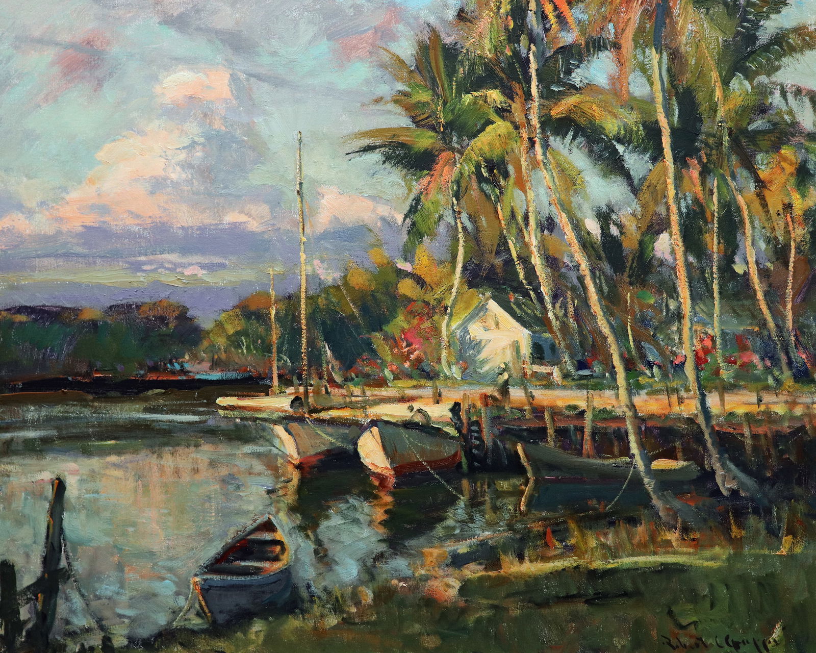 ROBERT C. GRUPPE "ROCK CREEK SUNSET" PAINTING (1 of 7)