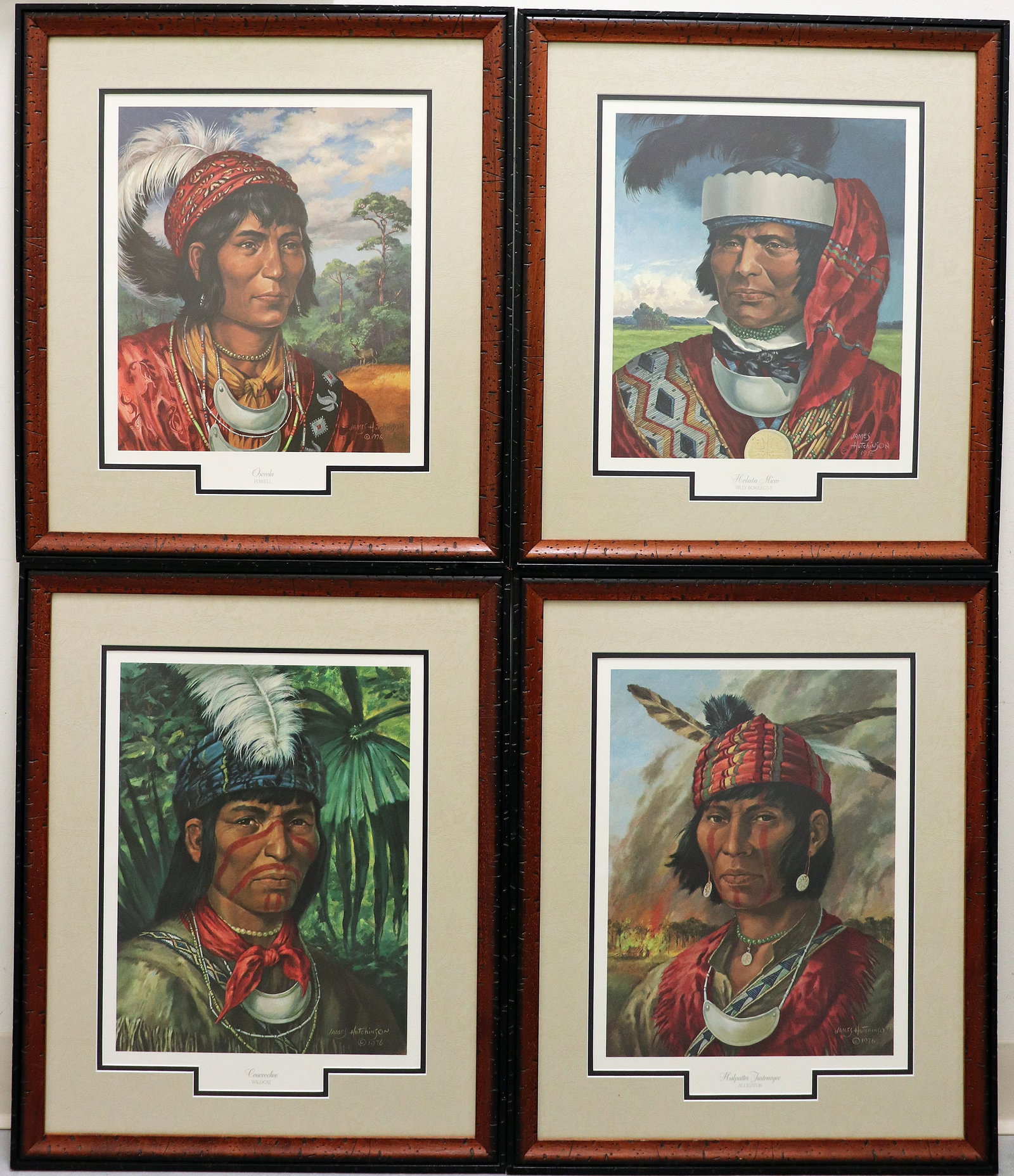 (4) JAMES HUTCHINSON NATIVE PORTRAIT LITHOGRAPHS (1 of 3)