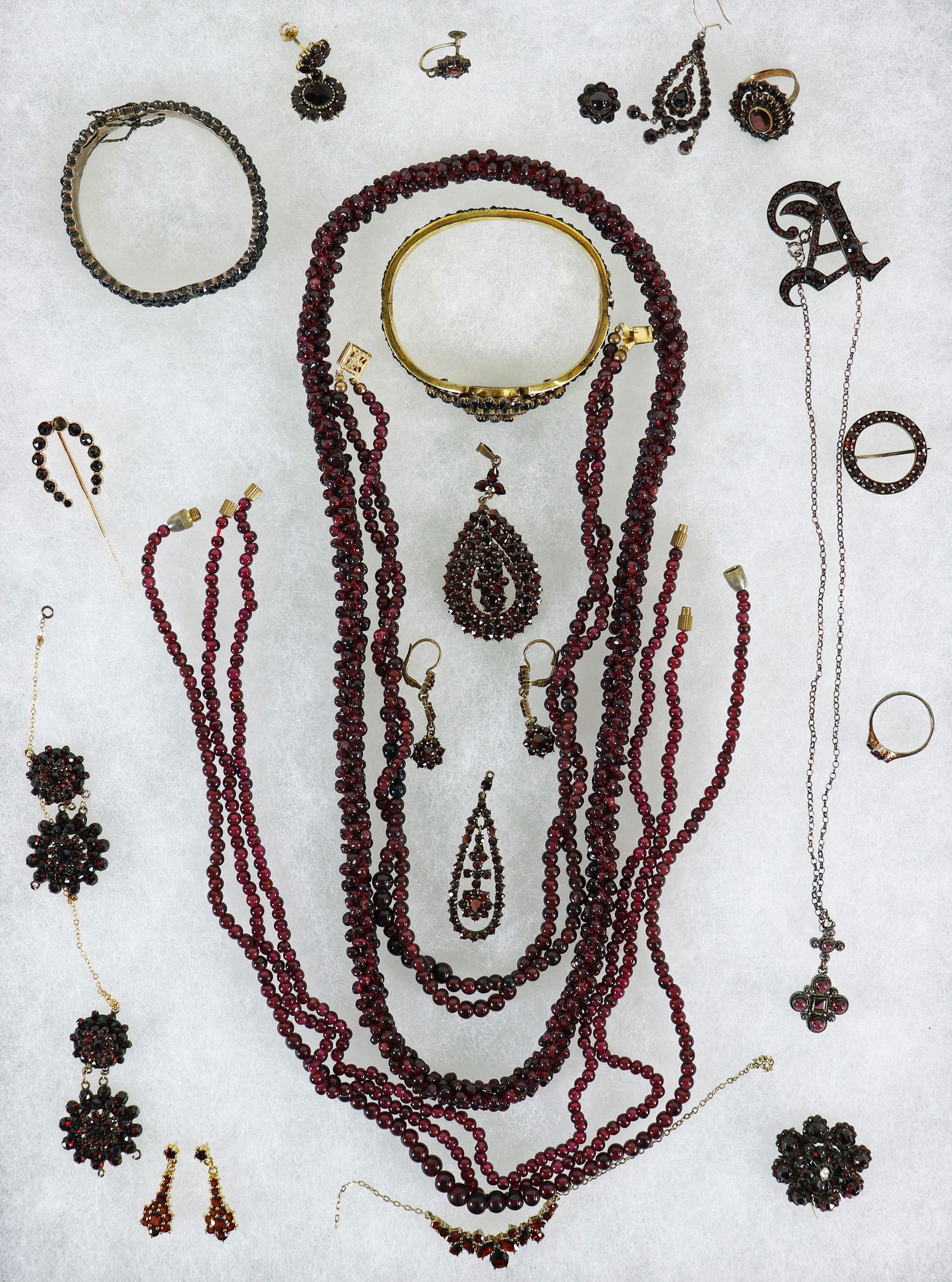 ANTIQUE BOHEMIAN GARNET JEWELRY COLLECTION (1 of 3)