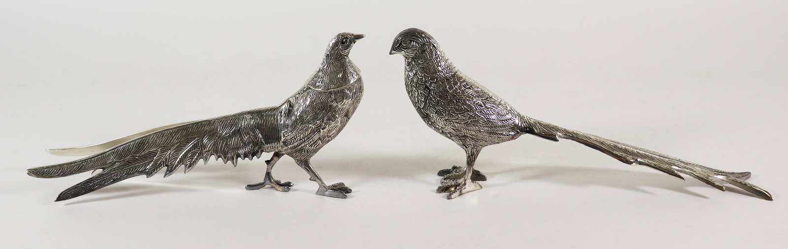 (2) SILVERPLATE TABLE PHEASANTS (1 of 2)
