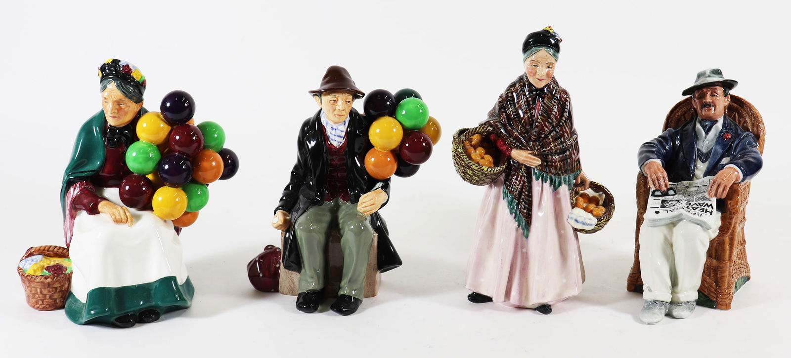 4 ROYAL DOULTON - ORANGE LADY - TAKING THNGS EASY (1 of 5)