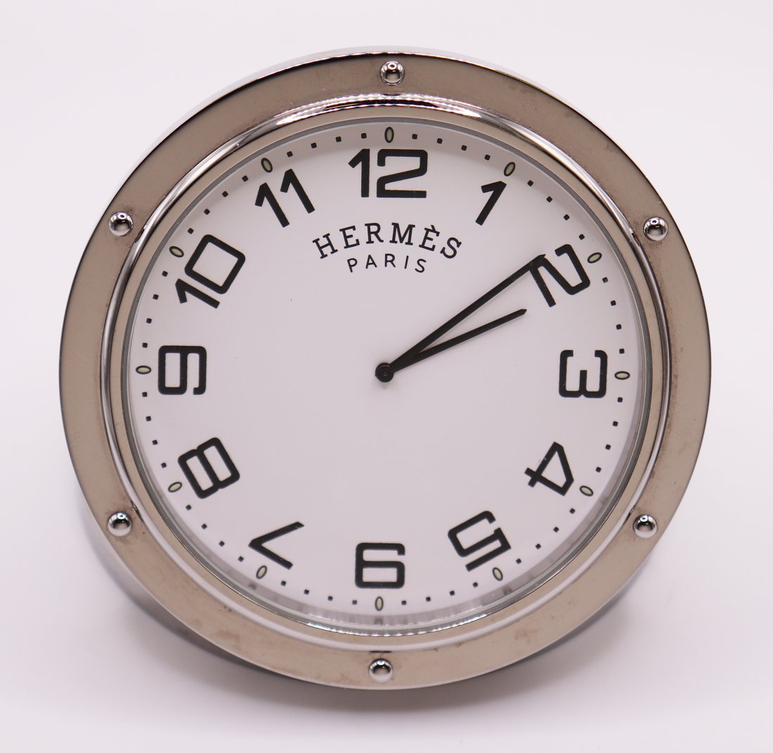 HERMES PARIS PENDULETTE CLIPPER TRAVEL CLOCK (1 of 5)