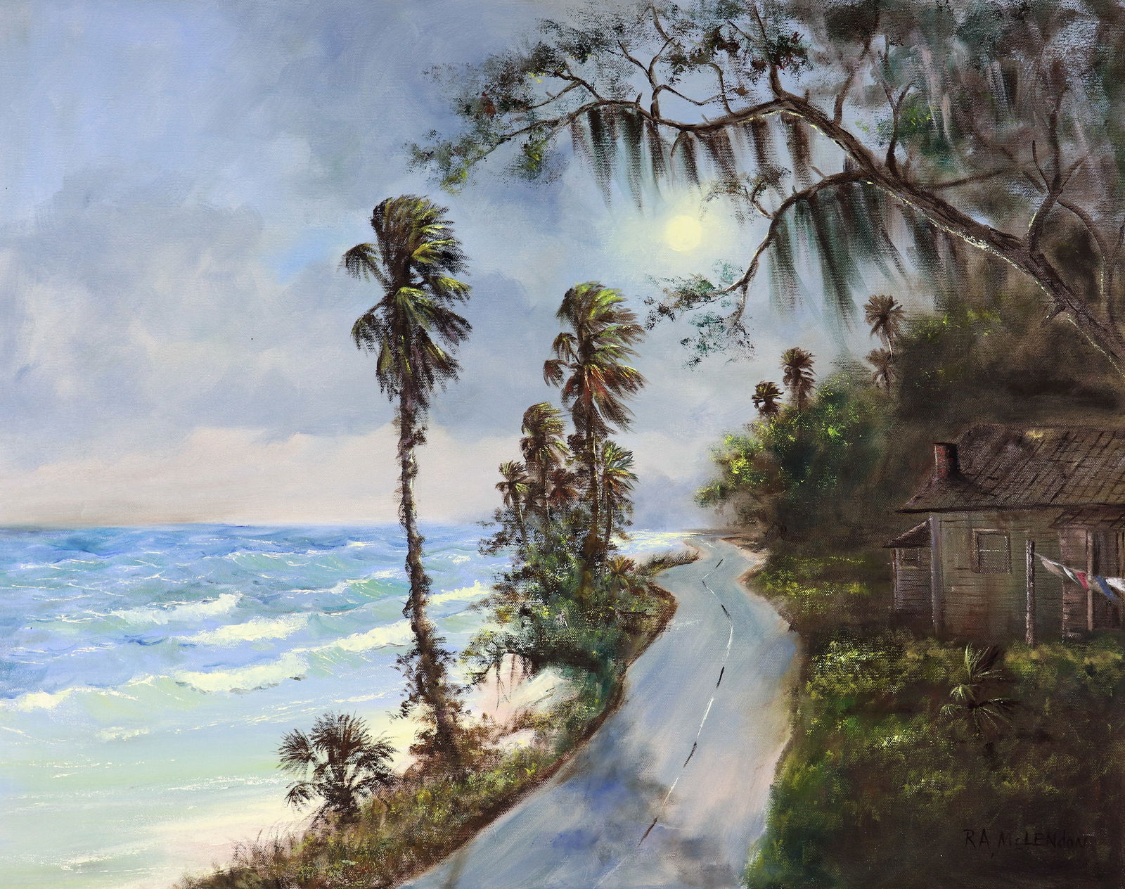 ROY MCLENDON NIGHT ROAD HIGHWAYMEN PAINTING (1 of 6)