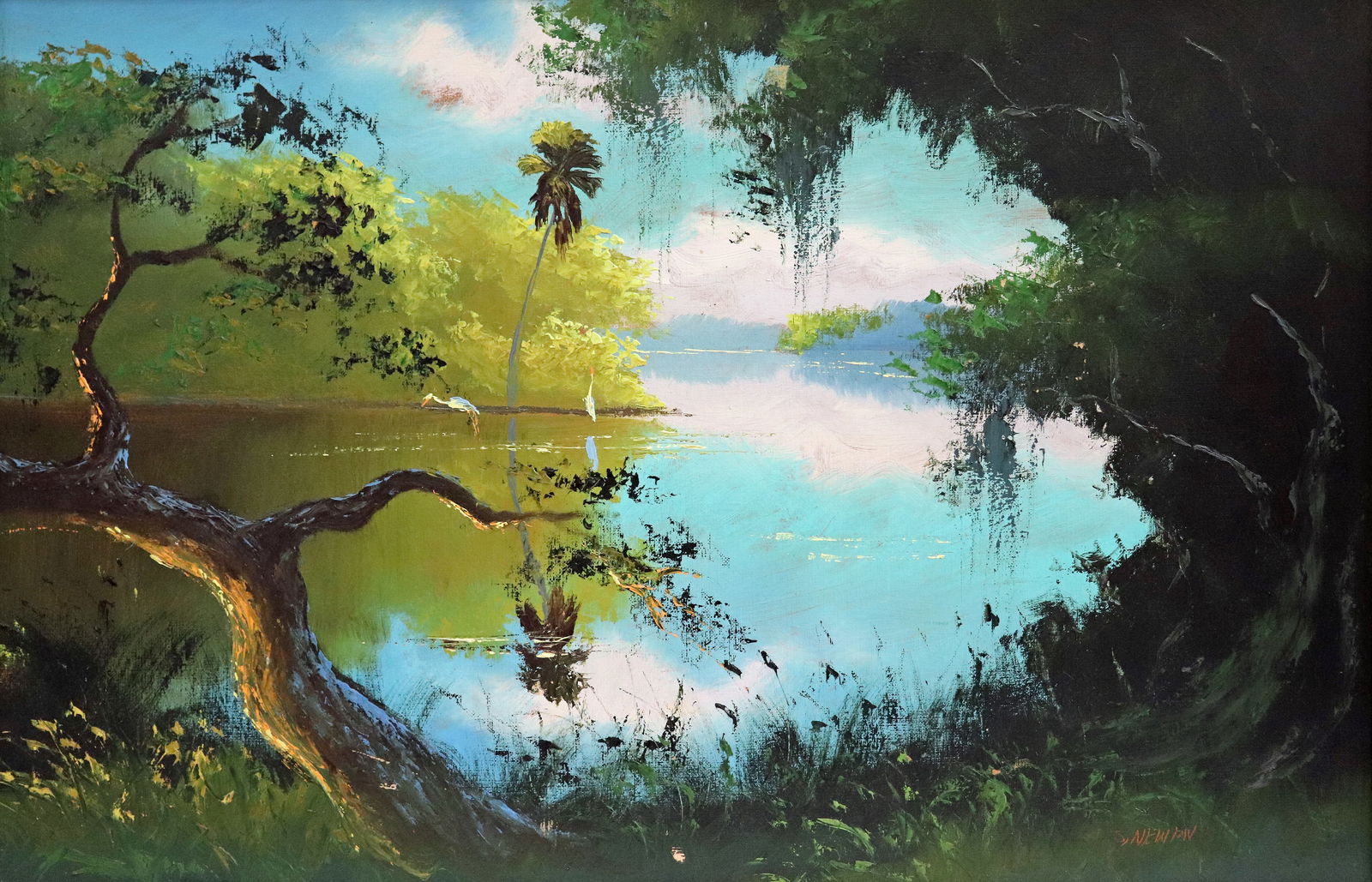 SAM NEWTON BLUE RIVER INLET HIGHWAYMEN PAINTING (1 of 5)