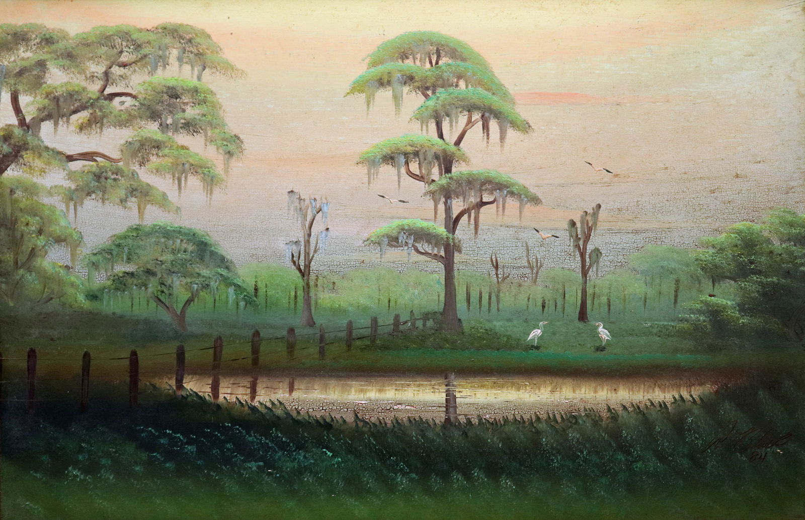 Al Black 1984 Backwoods Fl. Highwaymen Painting Auction