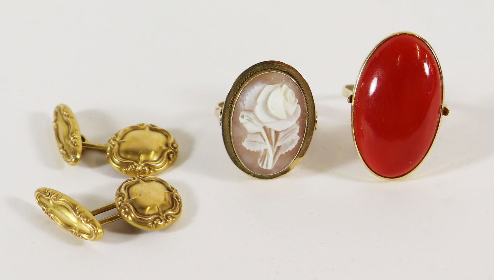 ANTIQUE 14K - 18K RINGS & CUFFLINKS (1 of 4)