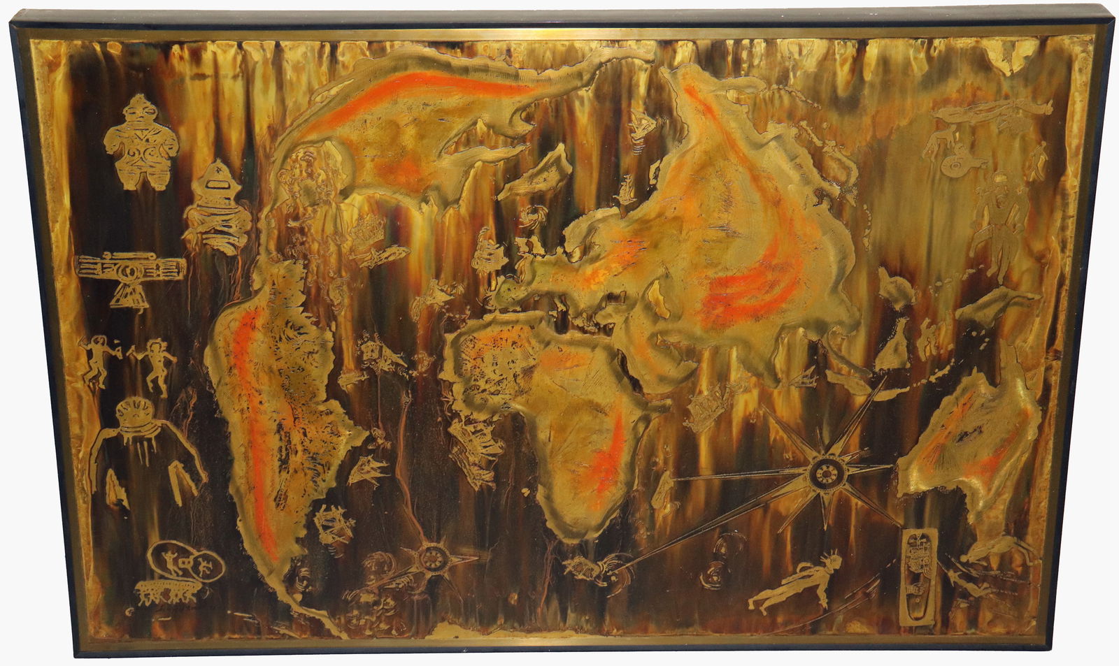 BERHNARD ROHNE "THE PIRI REIS MAP" METALLIC ART (1 of 6)