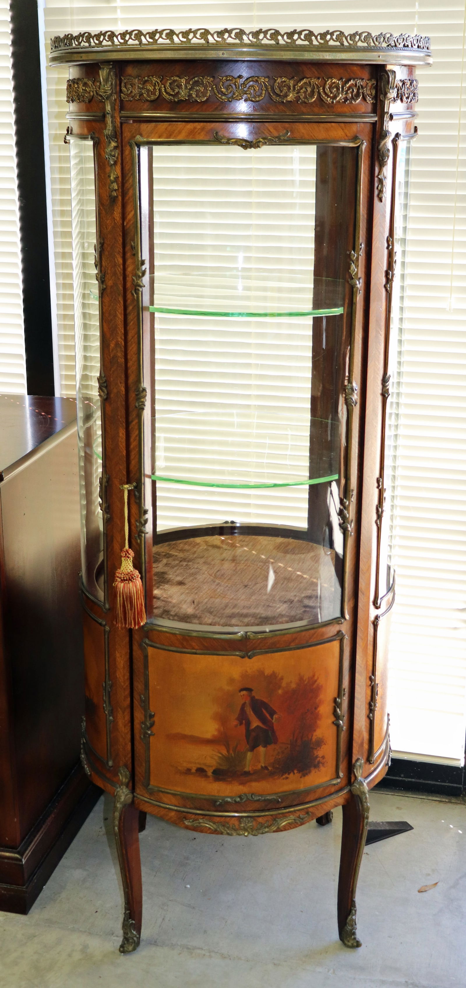 LOUIS XV STYLE VERNIS MARTINE VITRINE CABINET (1 of 6)