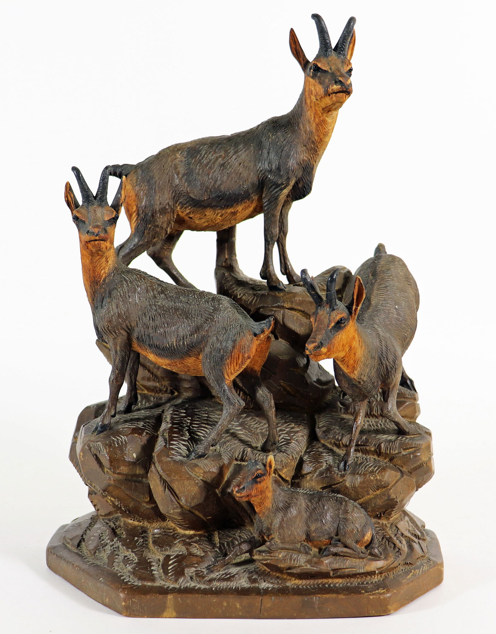 19TH CENTURY BLACK FOREST GOATS ON MOUNTAIN TOP (1 of 3)