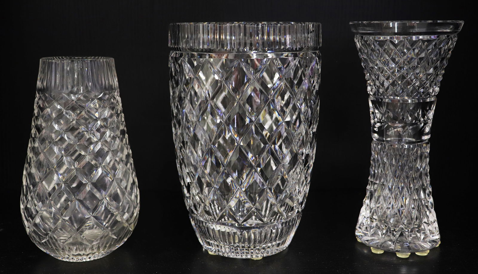 (3) Waterford Crystal Vases Auction