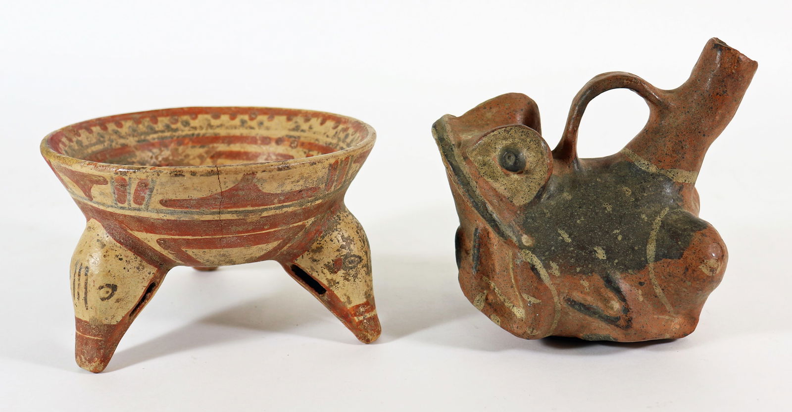 (2) PRE-COLOMBIAN POTTERY PIECES (1 of 5)