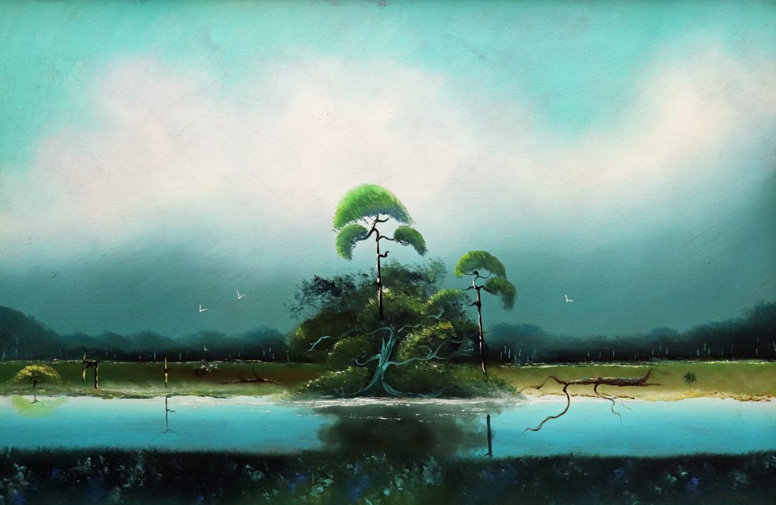 CARNELL SMITH BACKWOODS FLORIDA HIGHWAYMEN PAINTING (1 of 5)