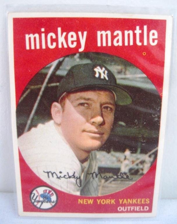 MICKEY MANTLE TOPPS BASEBALL CARD