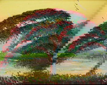 ISSAC KNIGHT FLORIDA POINCIANA HIGHWAYMEN PAINTING