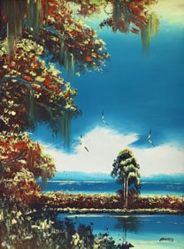 JOHNNY DANIELS BACKWOODS PINES HIGHWAYMEN PAINTING