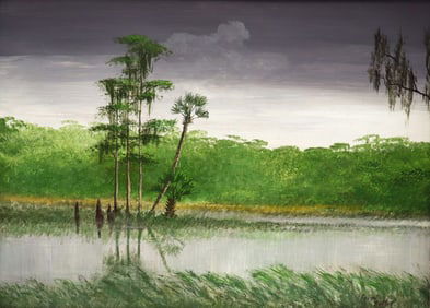 ROBERT BUTLER FLORIDA CYPRESS HIGHWAYMEN PAINTING