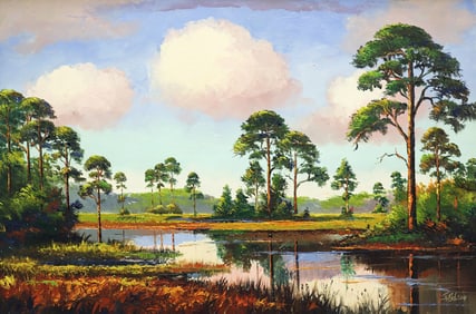 JAMES GIBSON BACKWOOODS PINES HIGHWAYMEN PAINTING