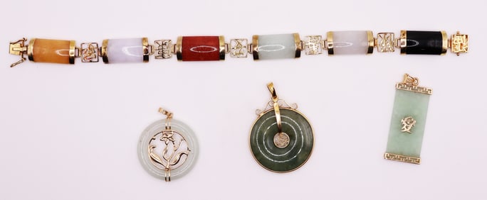 14K CHINESE JADE JEWELRY COLLECTION