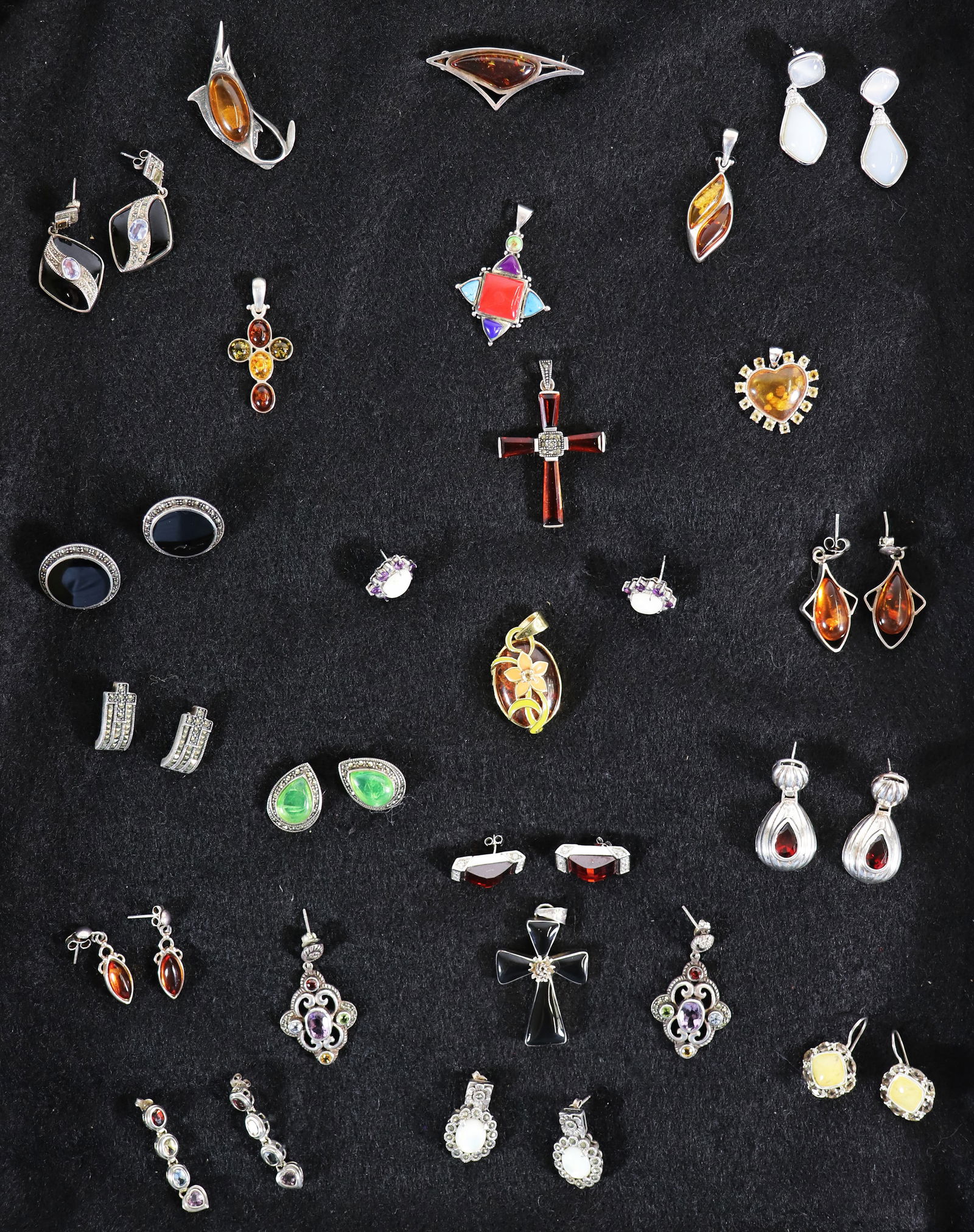 STERLING SILVER PINS & EARRINGS (1 of 6)