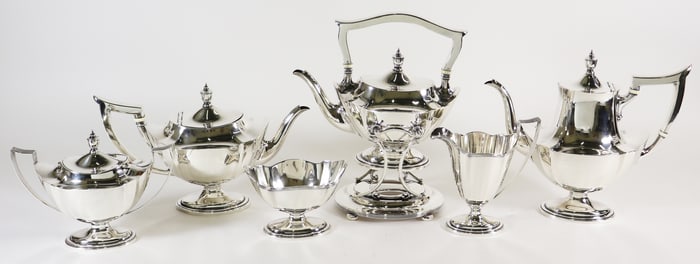 GORHAM PLYMOUTH STERLING COFFEE & TEA SERVICE SET