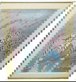 PETER MAX SEATED MAN ARTIST PROOF LITHOGRAPH