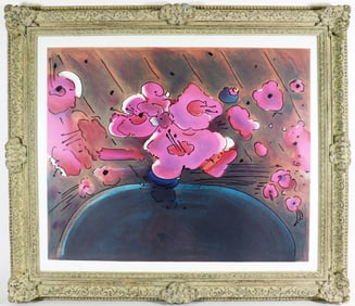 PETER MAX POP ART FLOWERS LITHOGRAPH