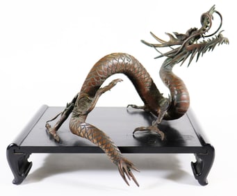 JAPANESE BRONZE DRAGON SCULPTURE