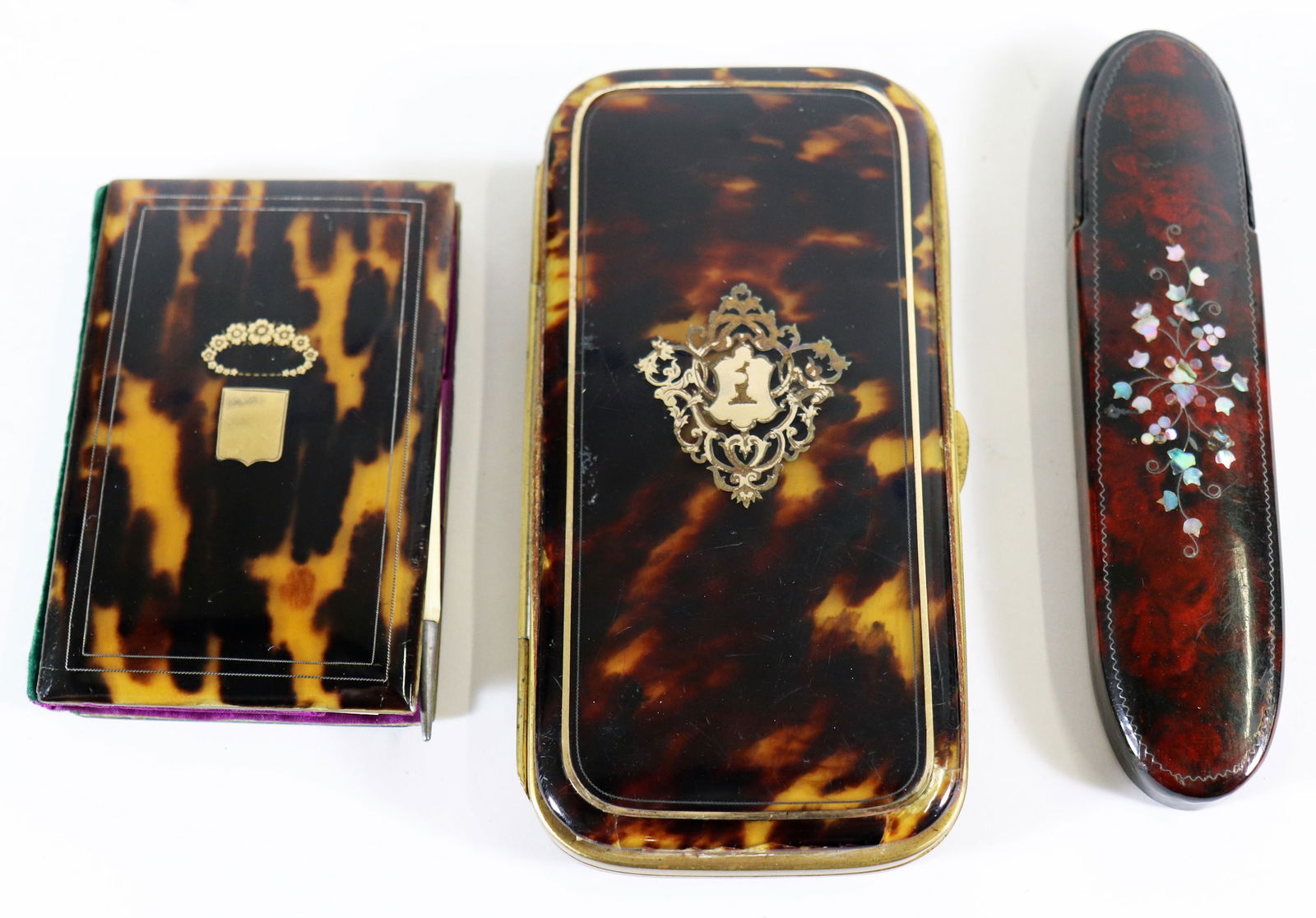 (3) ANTIQUE VICTORIAN ERA SHELL CASES (1 of 4)